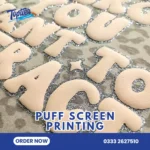 Puff screen printing designs